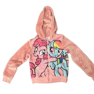 My Little Pony Sudadera con Capucha Rosa Cremallera Completa Bolsillo Cara Grande Vellón Niñas 6X - Imagen 1 de 7