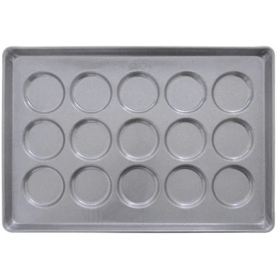 Chicago Metallic Bakeware ePan Aluminum Hamburger Bun Pan for 15 Buns - Image 1 of 3