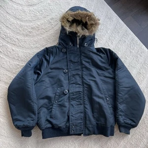 VTG Golden Fleece Bomber N-5A Flight Fur Hood Jacket Size 42 Military USA - Picture 1 of 9
