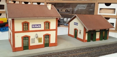 HO FALLER GARE AUBANCE AVEC HALLE MARCHANDISES REF 190605 NO JOUEF - Immagine 1 di 4