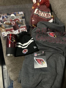 Arizona Cardinals Fan Pack Lot Hoodie 3XL Signed Photo Hat Beanie Cup Mug NFL - Picture 1 of 7