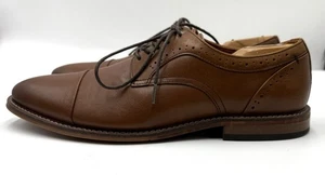 Stacy Adams Redzone Brown Leather Cap Toe Oxford Dress Shoes Men’s 10.5M - Picture 1 of 8