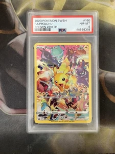 Pikachu (Segreto) 160/159 Corona Zenith Holo PSA 8 - Foto 1 di 2