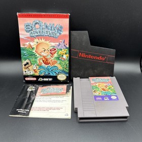 Bonk's Adventure Nintendo NES Game Box and Manual (ripped) Tested Working