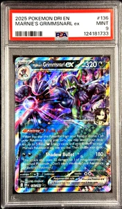 2025 Pokémon Dri En Marnie’s Grimmsnarl Ex #136 💎 PSA 9 - Foto 1 di 6
