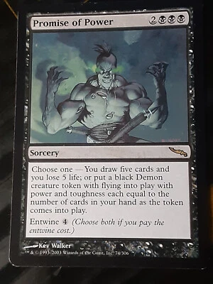 Promise of Power , Mirrodin , Light play ,  MTG , FREE SHIPPING - Image 1 of 2
