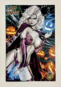 Lady Death All Hallows Evil #1 Naughty Hallowqueen Signed Brian Pulido 21/69 - Picture 1 of 3