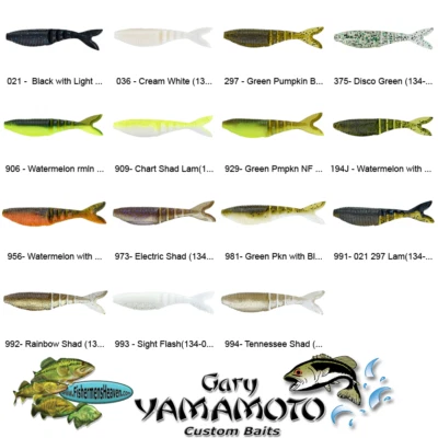 Gary Yamamoto Zako (134-06) Swim Bait Chatterbait 4 Inch Trailer Any 27 Colors - Image 1 of 4
