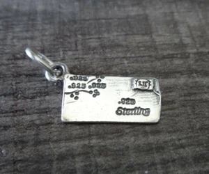 Sterling Silber 18x9mm Umschlag Liebesbrief mit Herzen Charm! - Bild 1 von 6