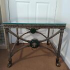 Glass Top Square Wrought Iron Coffee Table ~ Lions Details Coventry