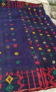 Gorgeous Handwoven cotton jamdani saree all over workl - Picture 1 of 6