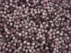 Cats Eye Beads 175pc Dusty Lilac 5mm Round Jewelry Jewellery Craft  - Picture 1 of 2
