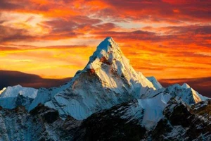 Home Art Wall Decor Himalayas Snow Mountains Oil Painting Printed On Canvas - Picture 1 of 2