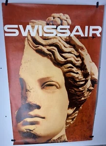 Original vintage travel Airline Poster Swiss Air Europe 1964 - Picture 1 of 8