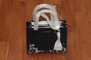 NWT Michael Kors $278 Mercer Medium Floral Messenger Crossbody Tote Admiral Navy - Picture 1 of 12