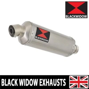 BLACK WIDOW STAINLESS EXHAUST SILENCER MUFFLER 300MM HEXAGONAL SLIP ON UN30H - Picture 1 of 5