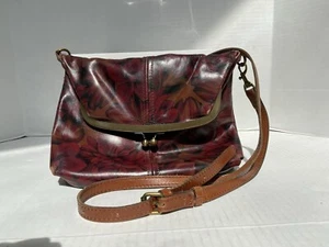 Patricia Nash English Rustic Mums Crossbody Purse Handtasche Damen Kisslock Red - Bild 1 von 16