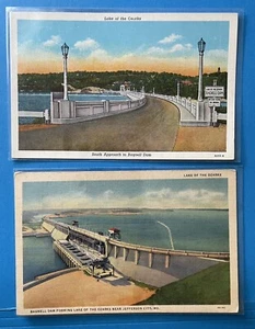 Lake Of The Ozarks South Approach To Bagnell Dam Unposted Postcard Lot Missouri - Picture 1 of 2