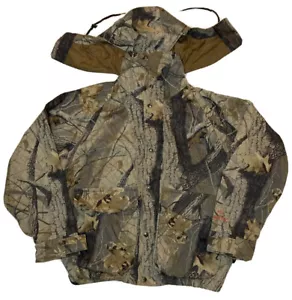 Vtg 10x Gore-Tex Rainwear Realtree Hardwoods Camouflage Hunting Jacket L Tall - Picture 1 of 9