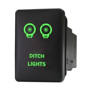 DITCH LIGHTS 9C51G Push switch 12V For Toyota Highlander RAV4 4Runner LED GREEN - Bild 1 von 1