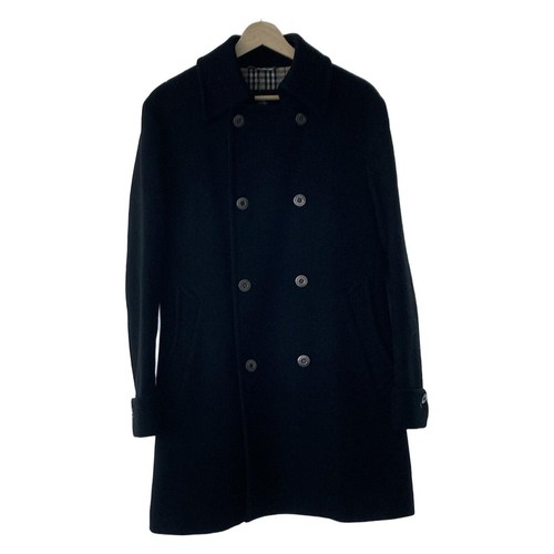 Cappotto doppiopetto Burberry Black Label con fodera Nova Check Nero Taglia M