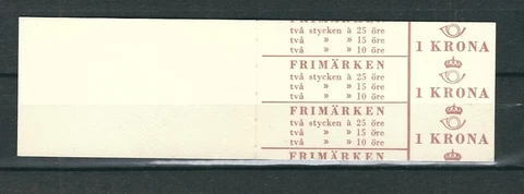 Sweden SC # 666a King Gustaf VI and Numerals . Booklet . MNH Cover