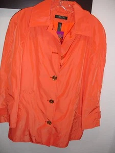 Ralph Lauren Travel Women's, Orange Light Button Rain Coat Jacket New SIZE S/P. - Picture 1 of 4