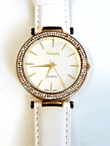 Versales Wrist WATCH Ladies Quartz White Rhinestone Stainless Japan Movt - Picture 1 of 9