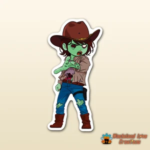 Zombie Carl TWD Sticker Decal for Car Laptop Phone Tumbler Water Bottle Notebook - Picture 1 of 5
