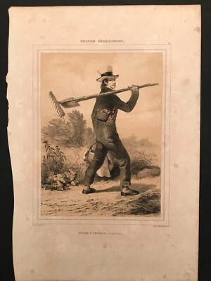 Homme d'Antrain (Ille & Vilaine) - Galerie Armoricaine - Lalaisse - Litho -1844 - Photo 1/4