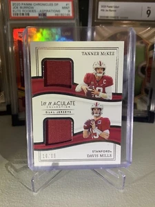 2023 TANNER MCKEE/DAVIS MILLS Immaculate Collegiate Dual Patch 16/99 #IDJ-TD RC - Picture 1 of 2