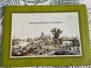 German Art Print Lithograph Portfolio 38 Romantic City and Landscape Scenes - Picture 1 of 8