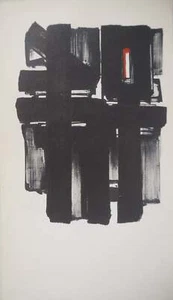 Pierre SOULAGES : Lithographie 2, Lithographie et pochoir - Picture 1 of 6