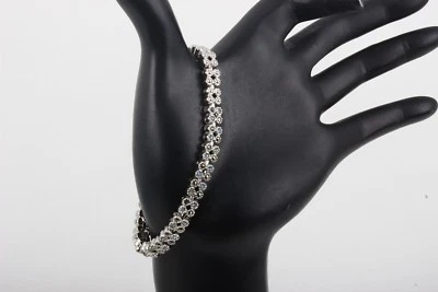 PULSERA PLATA AZUL/ PIEDRAS MARCASITA MODA 6457B Foto 1 de 2