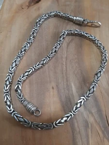 COLLANA UOMO ARGENTO MASSICCIO 925 COLLIER GIROCOLLO DONNA 77 gr 50 cm snake - Foto 1 di 1