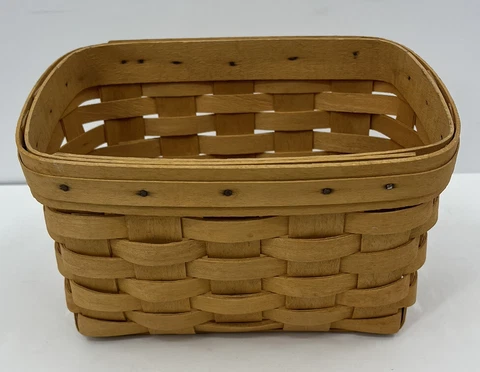 Longaberger Recipe Basket 2000 Hand Made In The USA Classic Stain Cover