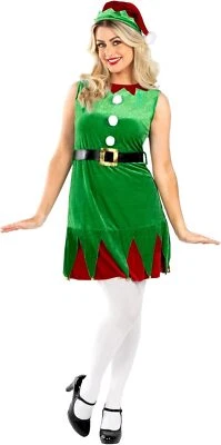 FUNSHACK Sexy Weihnachtselfen Kostüm für Damen Weihnachtswichtel Verkleidung Erwachsene