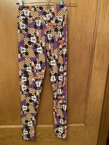 EUC LuLaRoe Leggings Girls' Tween - Disney Collection - 80s Mickey on Purple - Picture 1 of 6