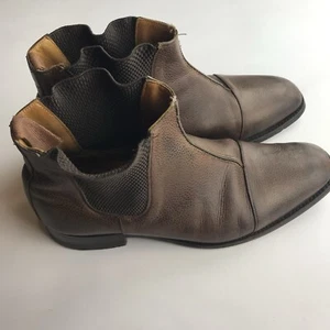 JIMMY CHO Cap Toe Brown Leather Chelsea Boots Size 11 Men’s - Picture 1 of 6