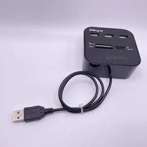 PNY Multi Slot Card Reader USB HUB 2.0 Combo Card Reader - Picture 1 of 3