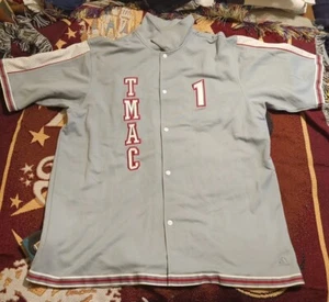 Vintage Adidas TMac Tracy McGrady #1 Rockets Gray Warm Up Shirt 2XL Shooting - Picture 1 of 8