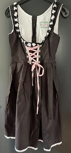 Damen Trachten Kleid Dirndl Schwarz, Weiß gemustert Gr. 34 v. Trachtenpoint - Picture 1 of 2