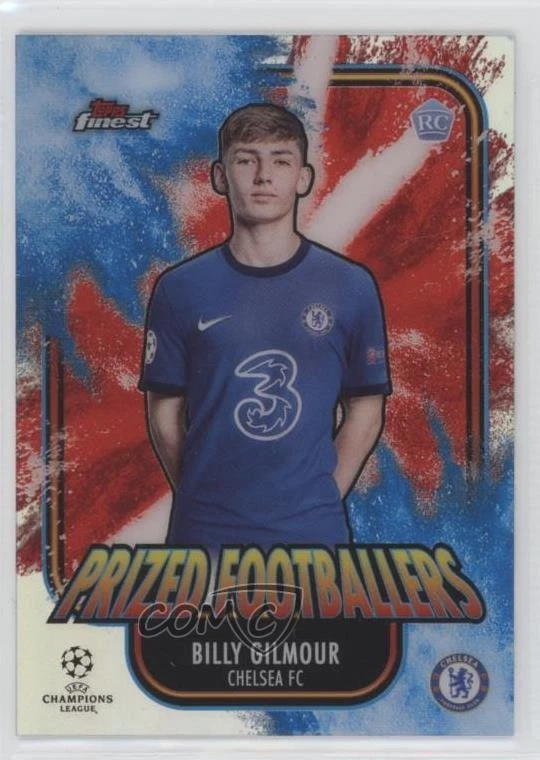 2020 Topps Finest UCL Prized Footballers Fusion Blue /45 Billy Gilmour Rookie RC - Image 1 of 2
