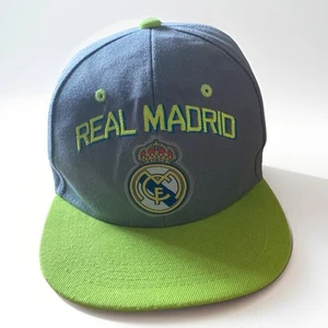Real Madrid soccer logo Grey Neon Lime Adjustable Hat Cap - Picture 1 of 6