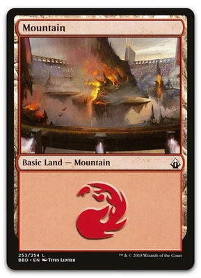 Mountain #253 (NM) Battlebond BBD Magic MTG - Image 1 of 2