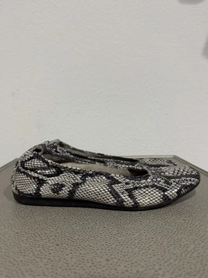 Arche Women’s LAIUS BALLERINAS Black Beige Leather Snakeskin Size 38 / US 7 - Image 1 of 4