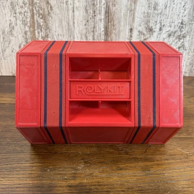 ROLYKIT Red Organizer Roll Up Case Fishing Tackle Tool Box Arts Crafts Storage - Image 1 of 4