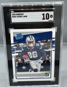 Ceedee Lamb Donruss Rated Rookie SGC 10 Dallas Cowboys - Picture 1 of 2