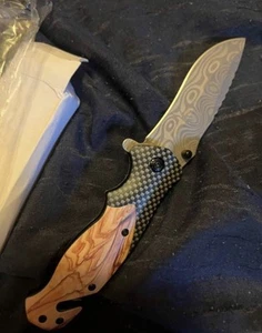 Pocket Knife Wooden Camo - Picture 1 of 4