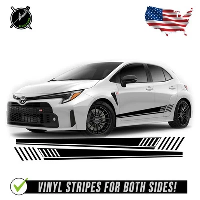 侧条纹乙烯基贴花 - 兼容 2020 - 2026 丰田卡罗拉 GR 和底座 — 第 1/3 张图片